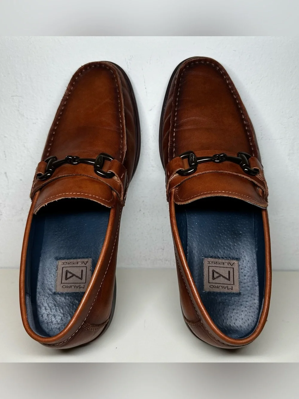 Men's Brown Leather Bit Loafers